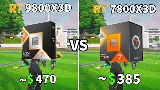 9800X3D vs 7800x3D – Fortnite Performance Mode at 4K, 1440p & 1080p!
