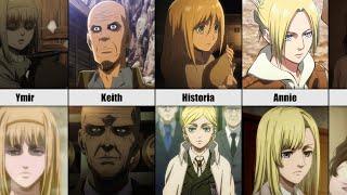 First v/s Final Appearance of Attack On Titan Characters