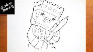 How to Draw Technoblade Minecraft