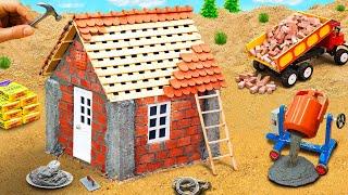 DIY Construction Science Project: Building a Realistic Mini Brick House with Cement & Roof Tiles