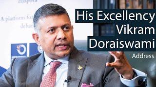 His Excellency Vikram Doraiswami, Indian High Commissioner addresses Oxford University