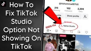 How To Fix TikTok Studio Option Not Showing On Tiktok | How To Get Tiktok Studio Option! 100%