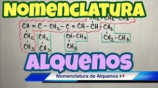 Nomenclatura de ALQUENOS (fórmula y nombre)