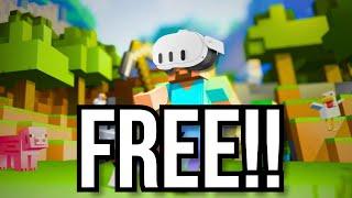 Minecraft VR Is now on QUEST 3 and its FREE!!