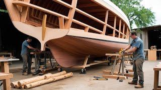 70 Year Old Craftsman’s Masterpiece Wooden Boat Building Process || Amazing Woodworking Skills