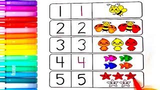 1 to 10 counting for kids with meome kids (English - Hindi) | education video with meome kids |