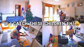 Clean my messy house with me | These children want to turn my house into a bin dump! 