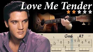 Love Me Tender- Elvis PresleyㅣEasy Fingerstyle Guitar TutorialㅣTabs &LyricsㅣAcoustic Cover