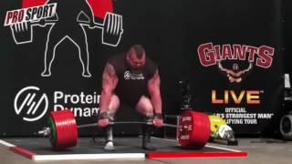 Eddie Hall 500kg - 1102.3lbs Deadlift World Record 2016 / Эдди Холл - тяга 500 кг