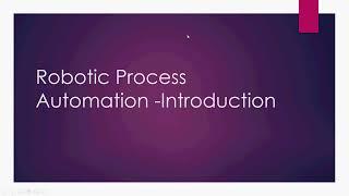 Learn Robotic Process Automation -Introduction