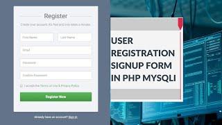 How To Create Registration Form In Php With Mysql In Hindi 2020