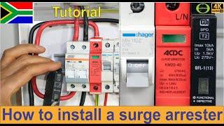 How to wire a type 2 surge arrester into a distribution board - factors to consider - South Africa