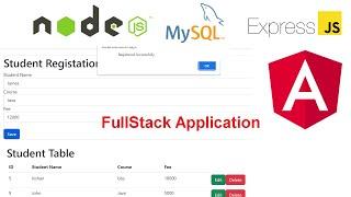 Nodejs Angular with Mysql Crud Application