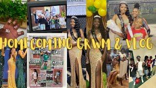 HOMECOMING GRWM + VLOG 2024 | hair, makeup, dress, pictures etc.