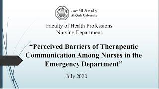 Video shoots of graduation projects at Al-Quds University 2020 (Nursing Students)