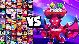 DEMON MORTIS vs ALL BRAWLERS! With 16 POWER-UPs! | Brawl Stars