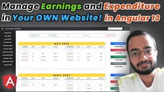 Angular 13 - Home Expense Manager From Scratch | Angular Full Application | ASP.NET Core | 2022