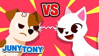 Dog vs. Cat | VS Series | Animal Song for Kids | Kindergarten Song | JunyTony