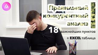 Как проводить конкурентный анализ? 18 важнейших пунктов + EXCEL таблица