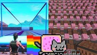 NYAN CAT - Minecraft Note Blocks vs. Fortnite Music Blocks