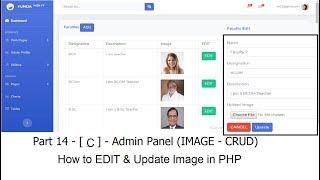 Part 14-[ C ]-Admin Panel(IMAGE-CRUD): How to Edit & Update Image in PHP