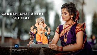 Ganesh Chaturthi Special Model Outdoor Photoshoot l Photoshop Tutorial l SC Creation II