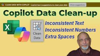 Automatic data clean up using Excel Copilot - live data quality check