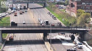 Drone: I-95 Norwalk, Connecticut crash damage