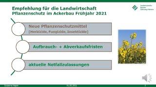 Neue PSM, Aufbrauchfristen, Notfallgenehmigungen, Frühjahr 2021, LKSH