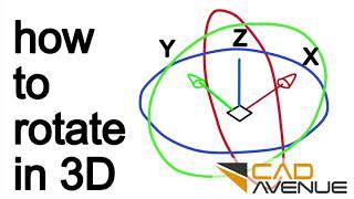 How to use the 3d rotate command in CAD / AutoCAD ®