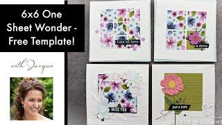 6x6 One Sheet Wonder - Squares - Free Template!