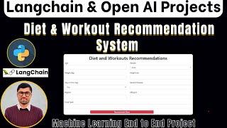 Diet and workout Recommendation System | Food Recommendation System | Langchain and Openai APIs