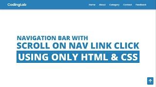 Simple Navigation Bar in HTML and CSS