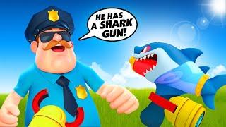 I Used a SHARK GUN To Escape the Police in VR! - Little Thief VR