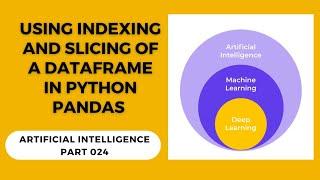 using slicing and indexing on DataFrames in python pandas | Artificial Intelligence - Part - 024