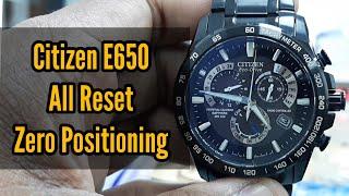 Citizen Eco Drive E650 Radio Controlled All Reset Zero Positioning | Watch Repair Channel