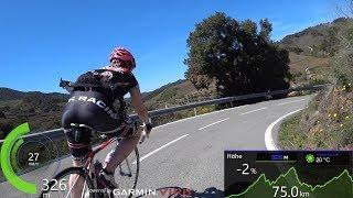 Extra long Indoor Cycling 3 Mountain Workout Spain Ultra HD Garmin Video