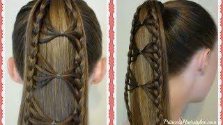 Adorable Bow Tie Braid Ponytail Hair Tutorial | Princess Hairstyles