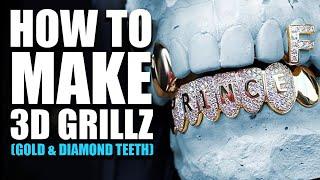 How To Make Custom Grillz (Gold & Diamond Teeth Jewelry) 3D Scanning & More! TV Johnny, Icebox