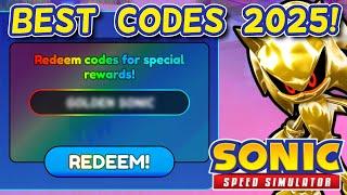 Best CHEAT CODES for Sonic Speed Simulator 2025!