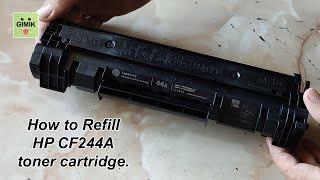 HP CF244A refill. How to refill CF244A toner cartridge.