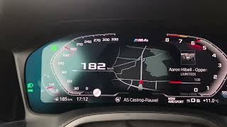 BMW M4 G82 M Xdrive acceleration 0-250 km/h on wet road