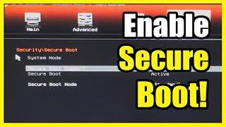 How to Enable Secure Boot in Bios Menu Windows 10 or 11 (Settings Tutorial)