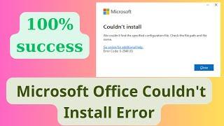 How to Fix Microsoft Office Couldn't Install Error | Error Code 0-2048(0)  0-2054(0)