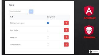 Angular PrimeNG TodoList with Json server (Code attached)