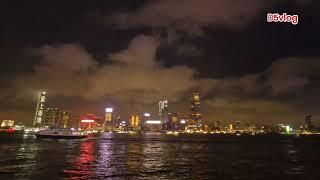 View Malam hari Ditepi  Dermaga Wan Chai #explorehk