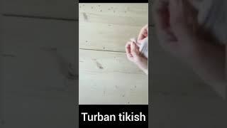 Turban tikish, изготовление тюрбана, 터번 만들기, Making a turban #Making a turban #изготовление тюрбана