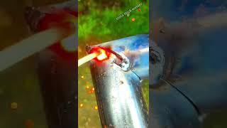 thin pipe welding repair new tricks #welding #welder #indiastickwelder
