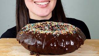 ASMR Eating Sounds: Chocolate Bundt Cake (No Talking)