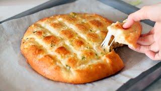 After this recipe, you will no longer buy bread! Soft garlic cheese bread!